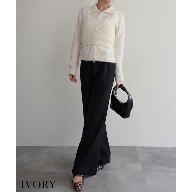 ニットビスチェセットRashik ニット 大人カジュアル[品番：BYST0002425