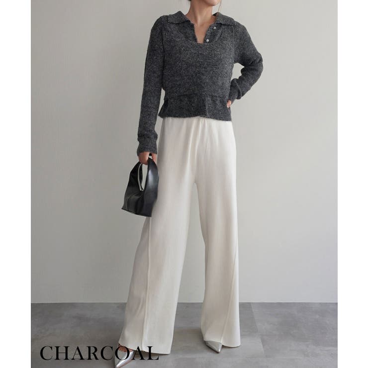 チャコール | ニットビスチェセットRashik ニット 大人カジュアル | BUYSENSE