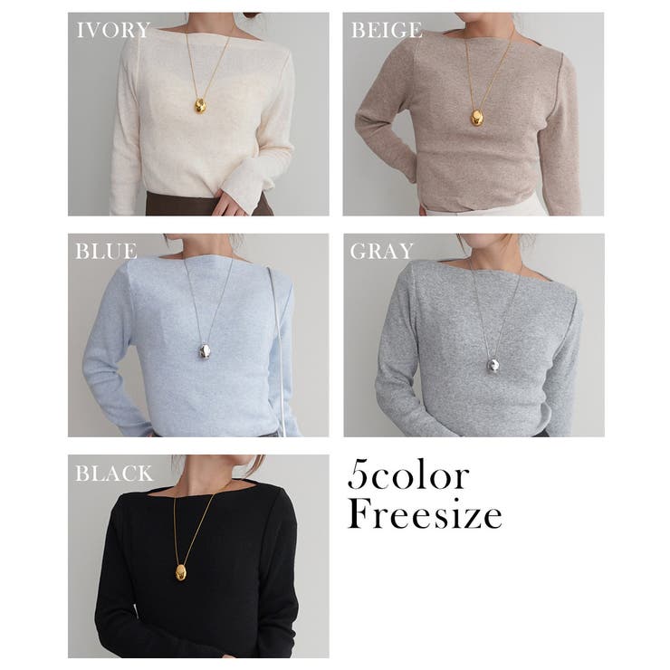 ボートネックニットRashik ニット 大人カジュアル | BUYSENSE | 詳細画像2 