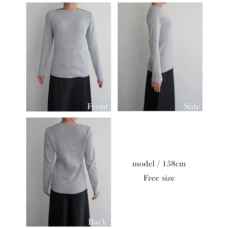 ボートネックニットRashik ニット 大人カジュアル | BUYSENSE | 詳細画像4 