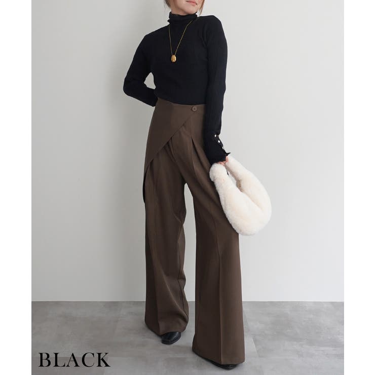 スリーブボタンタートルニットRashik ニット 大人カジュアル | BUYSENSE | 詳細画像8 