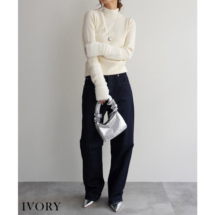 スリーブシャギーニットRashik ニット 大人カジュアル | BUYSENSE | 詳細画像5 