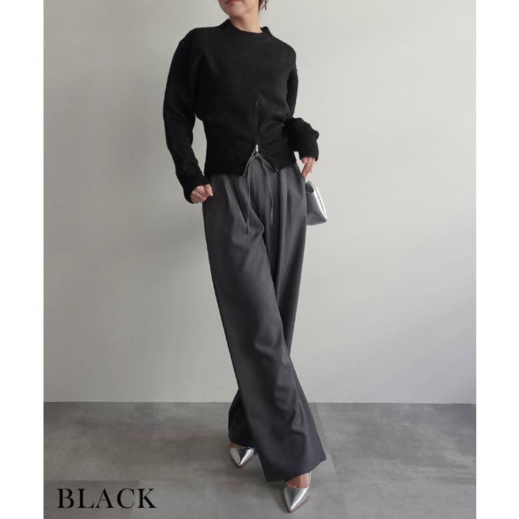 ウエストジップニットRashik ニット 大人カジュアル | BUYSENSE | 詳細画像8 