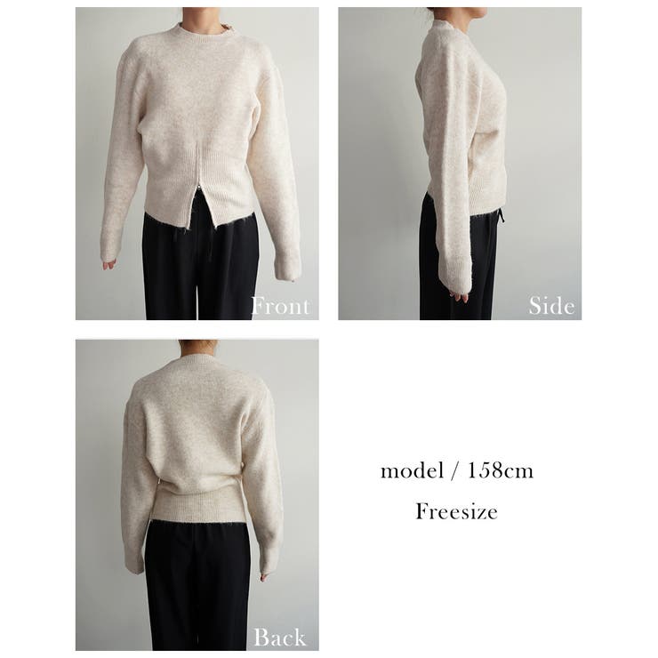 ウエストジップニットRashik ニット 大人カジュアル | BUYSENSE | 詳細画像4 