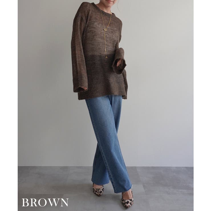 モヘアローゲージニットRashik ニット 大人カジュアル | BUYSENSE | 詳細画像12 