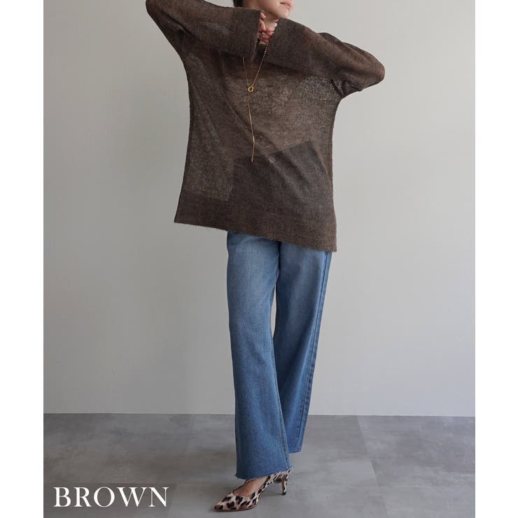 モヘアローゲージニットRashik ニット 大人カジュアル | BUYSENSE | 詳細画像14 