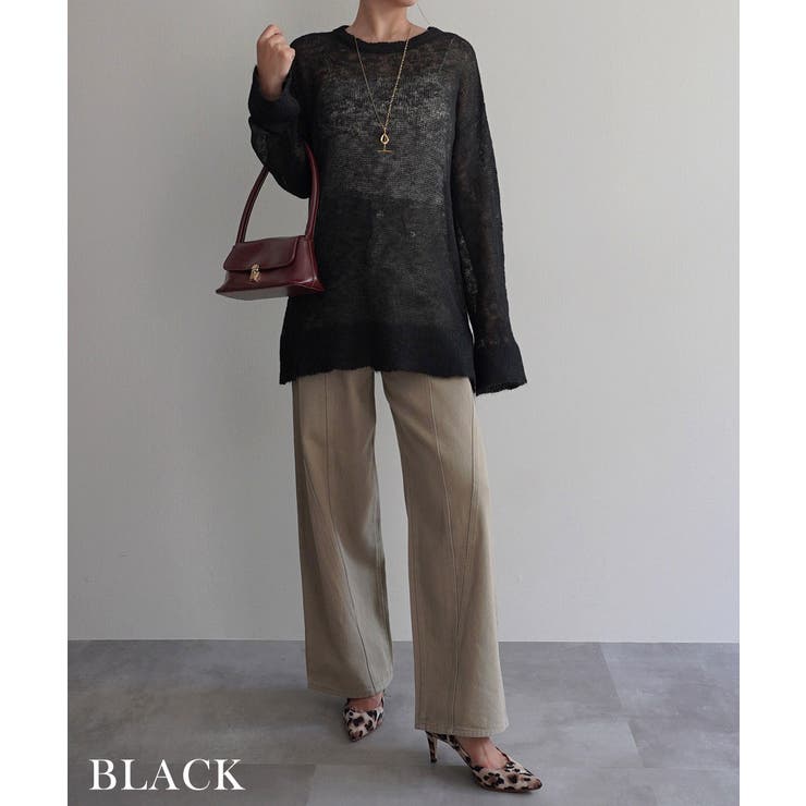 モヘアローゲージニットRashik ニット 大人カジュアル | BUYSENSE | 詳細画像16 