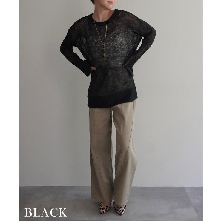 モヘアローゲージニットRashik ニット 大人カジュアル | BUYSENSE | 詳細画像18 