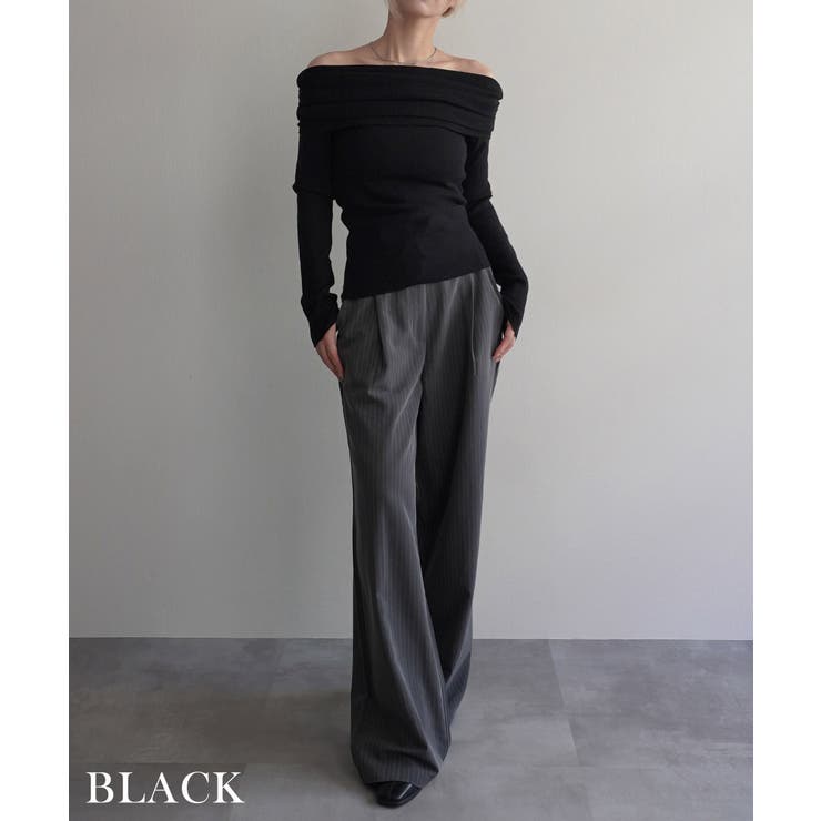 オフショルダーギャザーニット Rashik ニット | BUYSENSE | 詳細画像15 