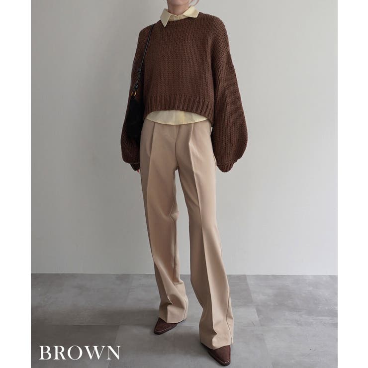 バルーンスリーブショートニットRashik ニット 大人カジュアル | BUYSENSE | 詳細画像11
