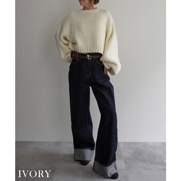 バルーンスリーブショートニットRashik ニット 大人カジュアル | BUYSENSE | 詳細画像4