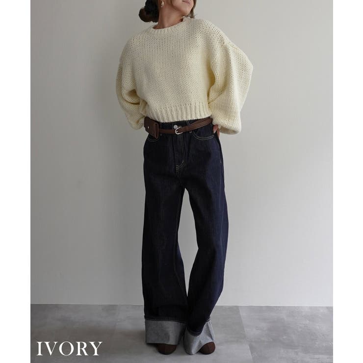 バルーンスリーブショートニットRashik ニット 大人カジュアル | BUYSENSE | 詳細画像6