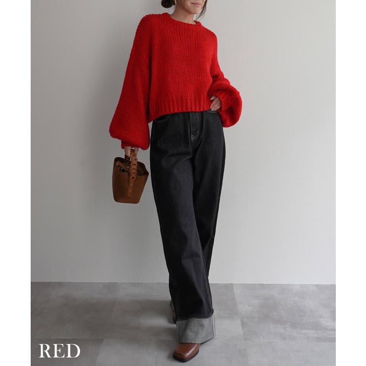 バルーンスリーブショートニットRashik ニット 大人カジュアル | BUYSENSE | 詳細画像7