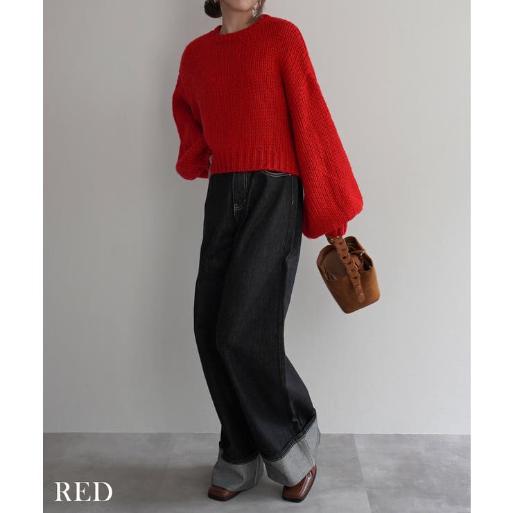 バルーンスリーブショートニットRashik ニット 大人カジュアル | BUYSENSE | 詳細画像8