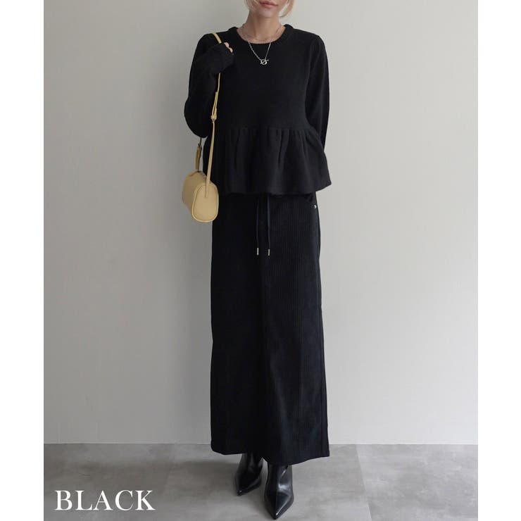 ブラック | 裾バルーンニットプルオーバー Rashik ニット | BUYSENSE