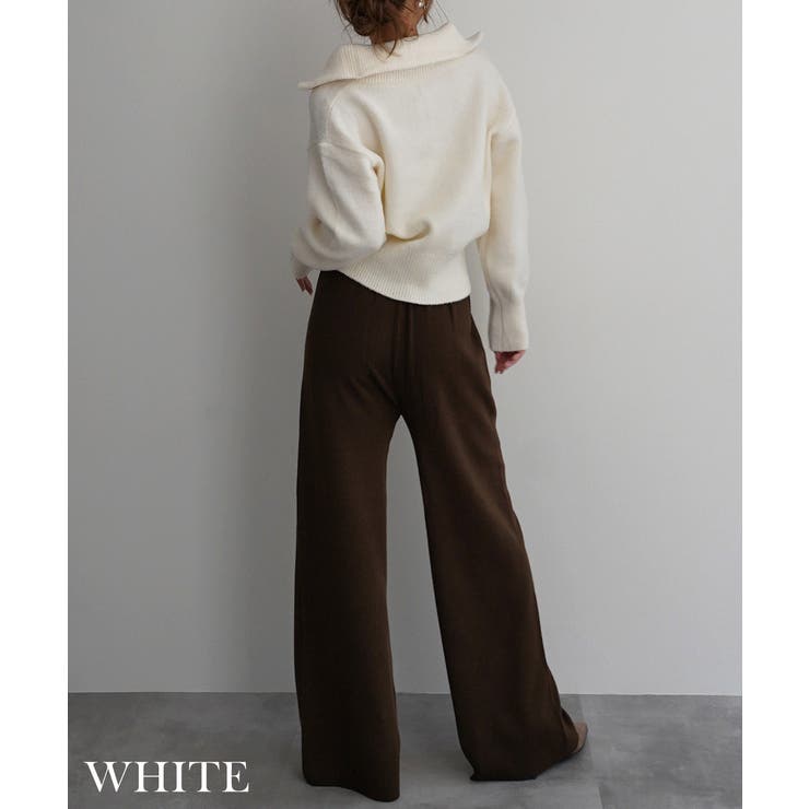 ハーフジップ裾リブニットRashik ニット 大人カジュアル | BUYSENSE | 詳細画像7 