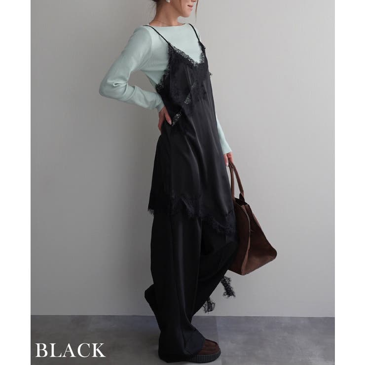 アンバランスサテンレースキャミワンピ Rashik ワンピース | BUYSENSE | 詳細画像20 