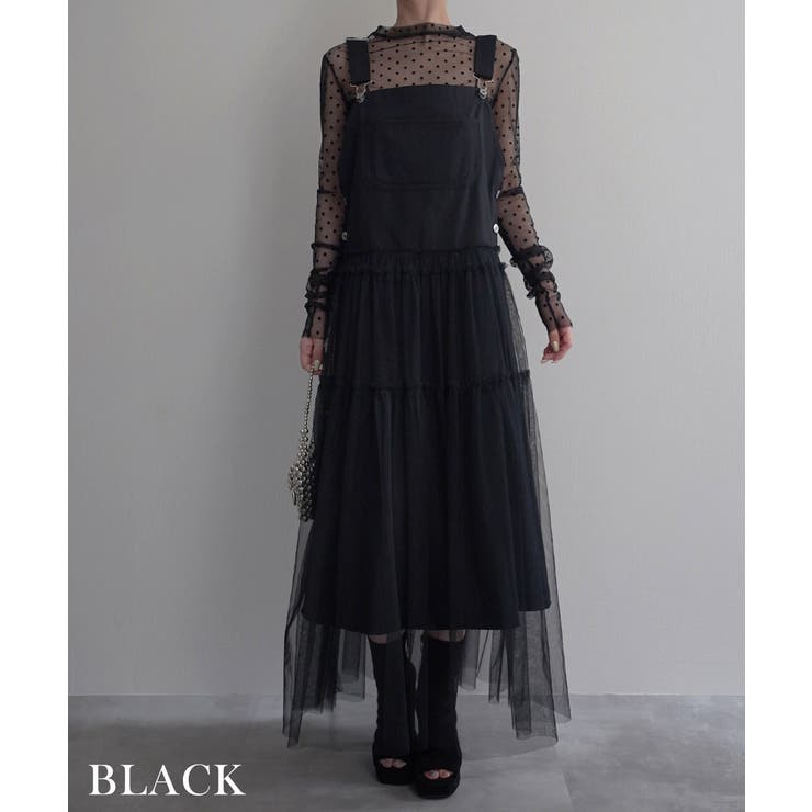 チュールドッキングサスペンダーopRashik ワンピース 大人カジュアル | BUYSENSE | 詳細画像10 