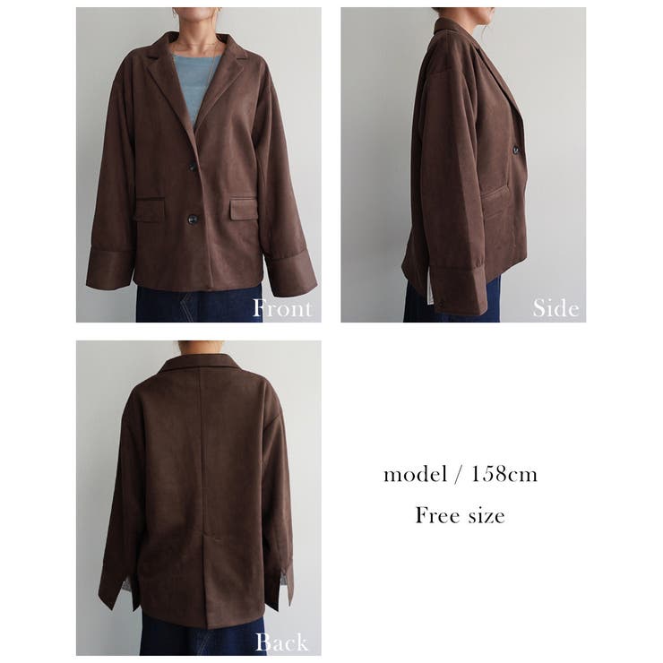 ストライプカフススエードジャケット Rashik アウター | BUYSENSE | 詳細画像4 