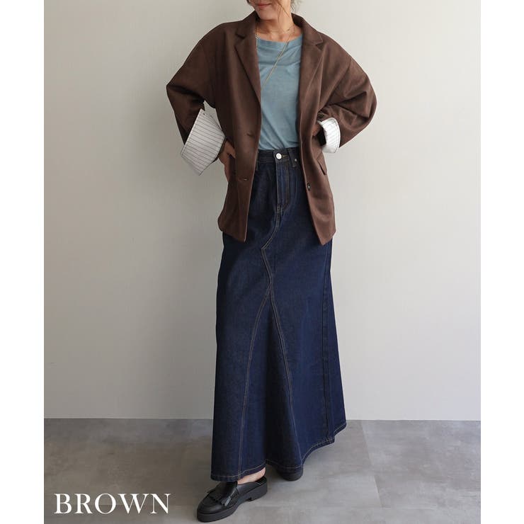 ストライプカフススエードジャケット Rashik アウター | BUYSENSE | 詳細画像5 