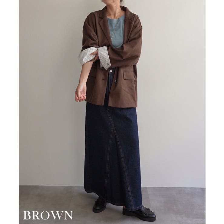 ストライプカフススエードジャケット Rashik アウター | BUYSENSE | 詳細画像6 