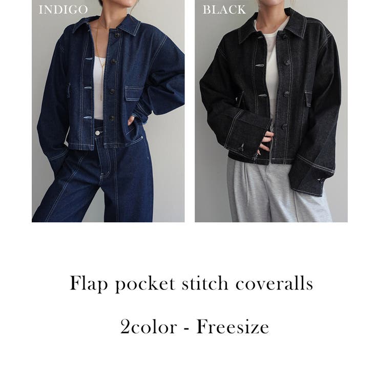 フラップポケットステッチカバーオール Rashik アウター | BUYSENSE | 詳細画像2 