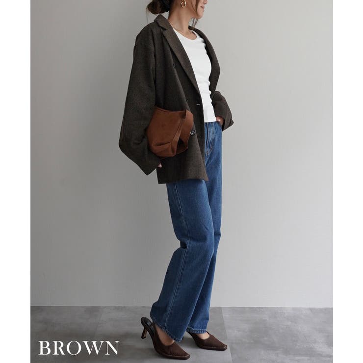 チェックダブルテーラードジャケットRashik アウター 大人カジュアル | BUYSENSE | 詳細画像8 