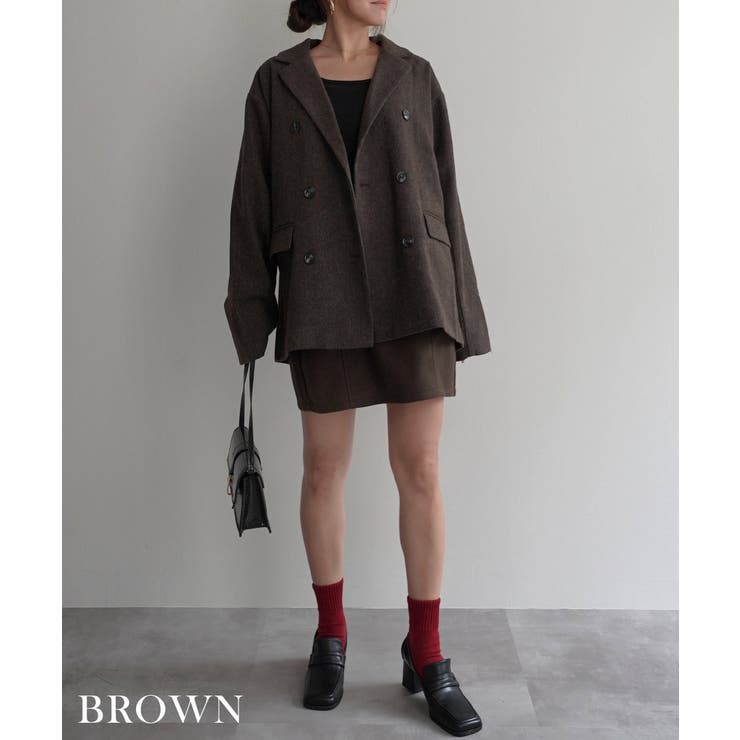 チェックダブルテーラードジャケットRashik アウター 大人カジュアル | BUYSENSE | 詳細画像9 