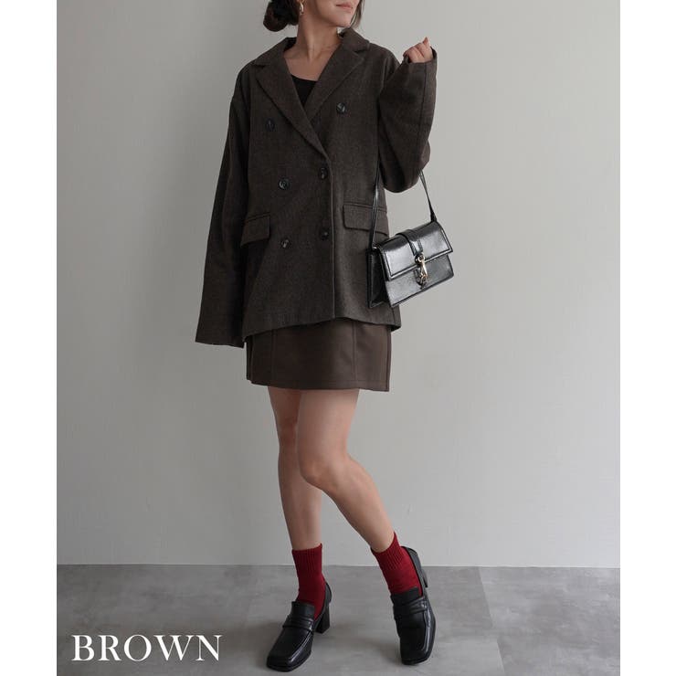 チェックダブルテーラードジャケットRashik アウター 大人カジュアル | BUYSENSE | 詳細画像10 