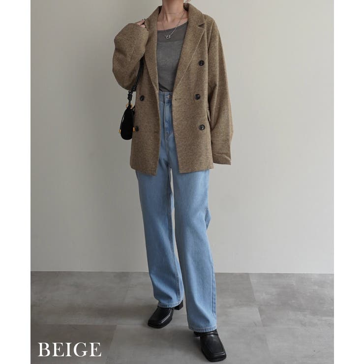 チェックダブルテーラードジャケットRashik アウター 大人カジュアル | BUYSENSE | 詳細画像5 