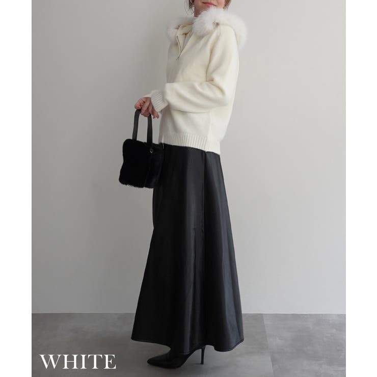 2wayフェイクファーニットパーカーRashik アウター 大人カジュアル | BUYSENSE | 詳細画像5 