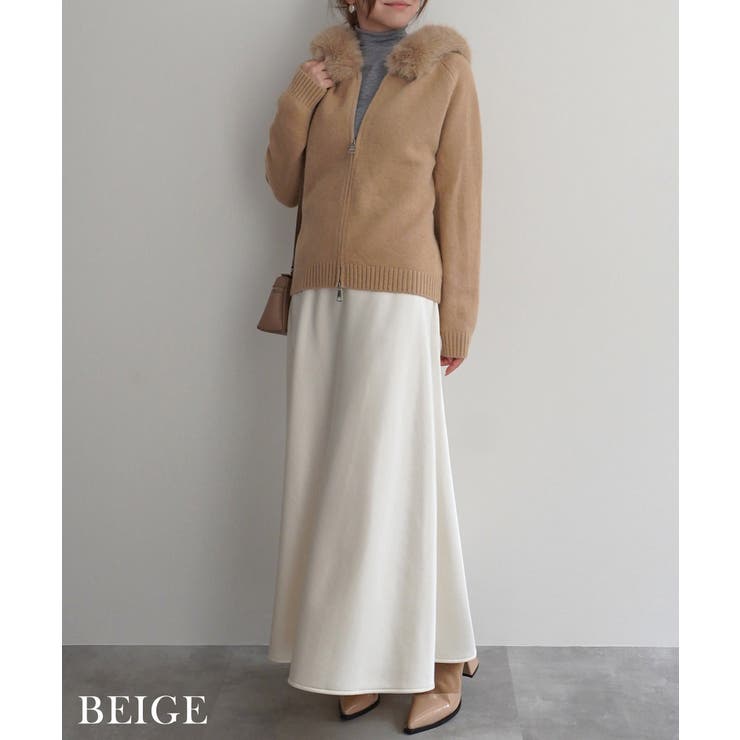 2wayフェイクファーニットパーカーRashik アウター 大人カジュアル | BUYSENSE | 詳細画像7 