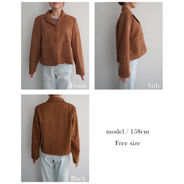 レトロスエード調ジャケット Rashik アウター | BUYSENSE | 詳細画像4 