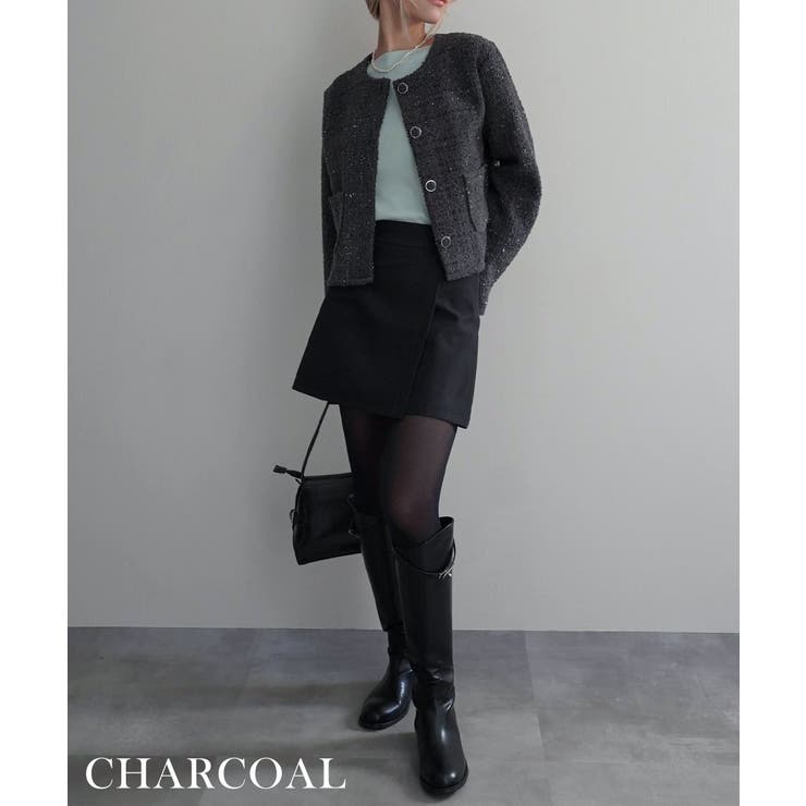 ラメ混ツイードジャケット Rashik アウター | BUYSENSE | 詳細画像15 