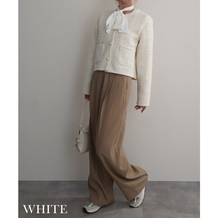 ラメ混ツイードジャケット Rashik アウター | BUYSENSE | 詳細画像7 