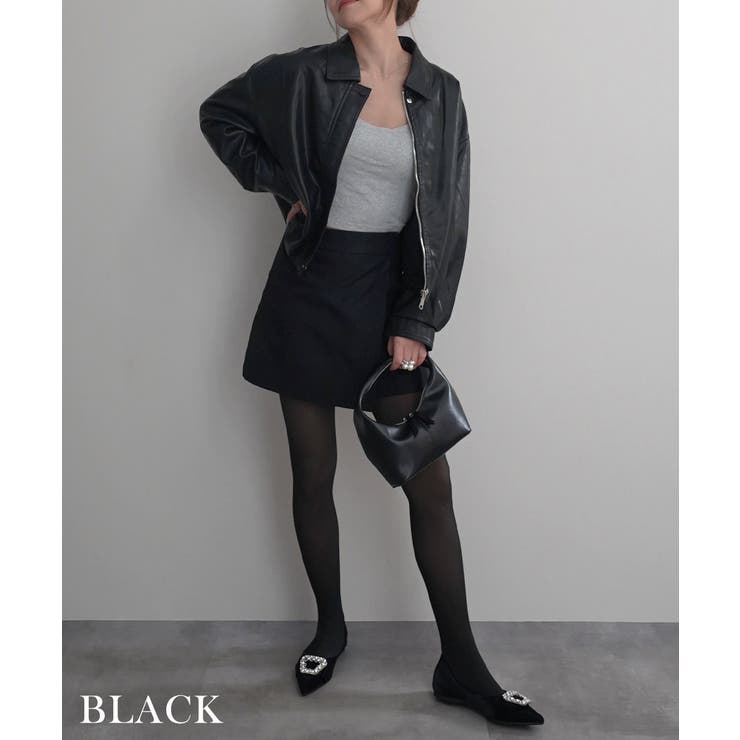 サイドラインレザーライクブルゾンRashik アウター 大人カジュアル | BUYSENSE | 詳細画像18 