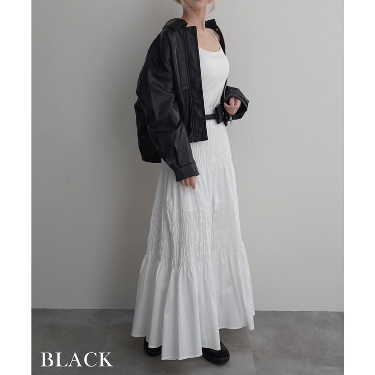 サイドラインレザーライクブルゾンRashik アウター 大人カジュアル | BUYSENSE | 詳細画像20 