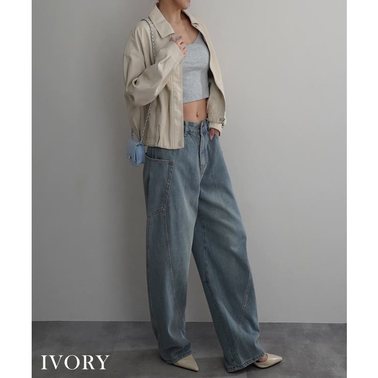 サイドラインレザーライクブルゾンRashik アウター 大人カジュアル | BUYSENSE | 詳細画像6 