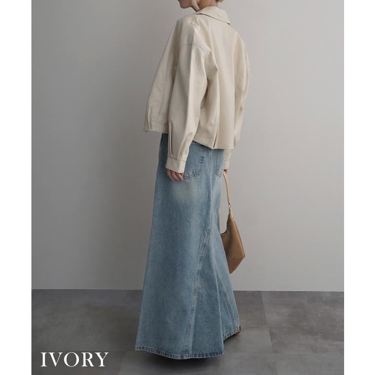 サイドラインレザーライクブルゾンRashik アウター 大人カジュアル | BUYSENSE | 詳細画像9 