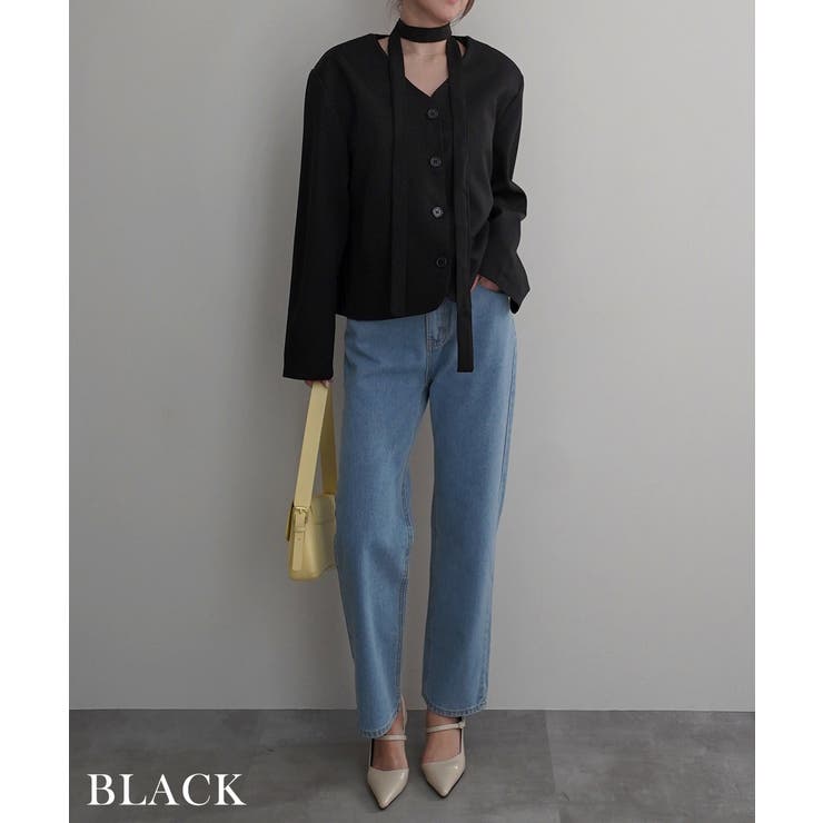 チョーカータイ付きジャケットRashik アウター 大人カジュアル | BUYSENSE | 詳細画像11 