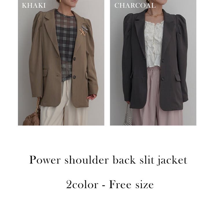 パワショルバックスリットジャケットRashik アウター 大人カジュアル | BUYSENSE | 詳細画像2 