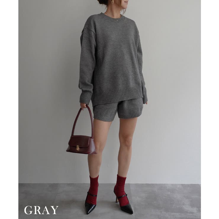 ニットショートパンツセットアップRashik セットアップ 大人カジュアル | BUYSENSE | 詳細画像8 