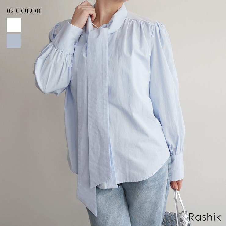 ボウタイリボンブラウスRashik シャツ 大人カジュアル | BUYSENSE | 詳細画像1 