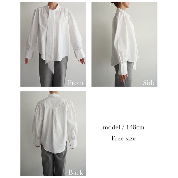 ボウタイリボンブラウスRashik シャツ 大人カジュアル | BUYSENSE | 詳細画像4 