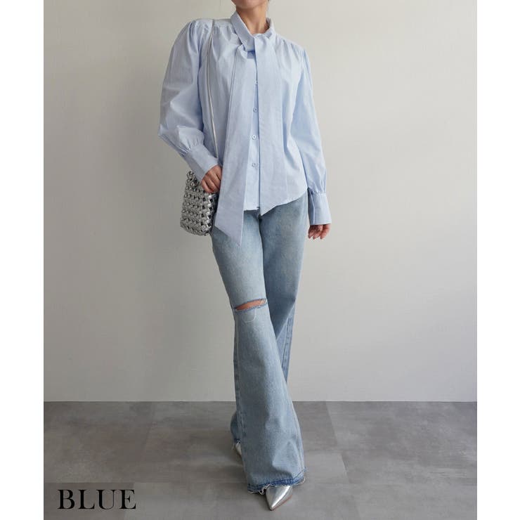 ボウタイリボンブラウスRashik シャツ 大人カジュアル | BUYSENSE | 詳細画像6 