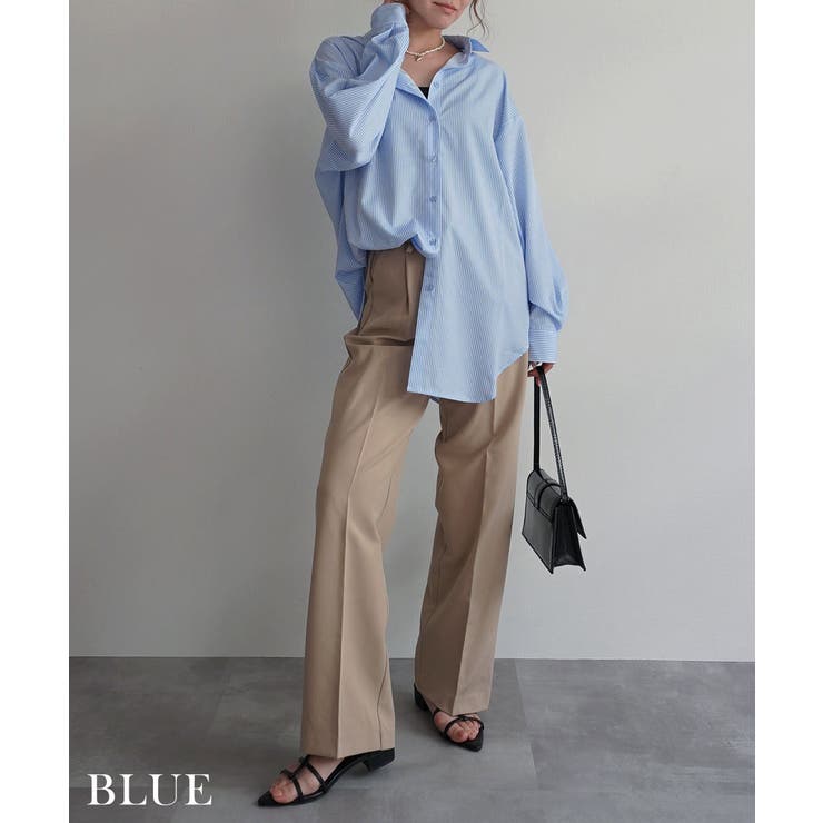 ブルー | ラッシュガードルーズシャツRashik シャツ 大人カジュアル | BUYSENSE