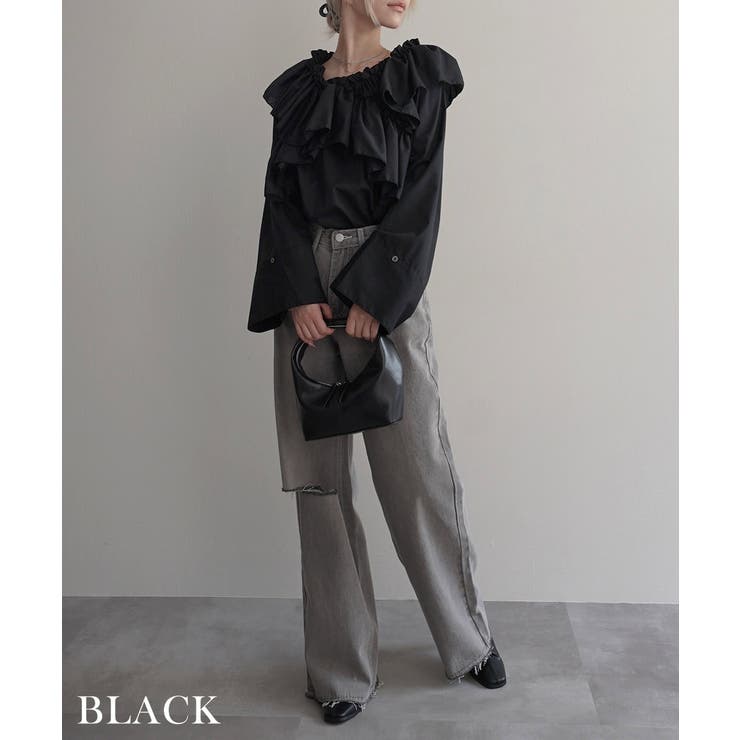 ブラウス シャツ Sebline ラッフルシャツ レディース TOMORROWLAND｜Sebline ラッフルシャツ | Rakuten Fashion(楽天