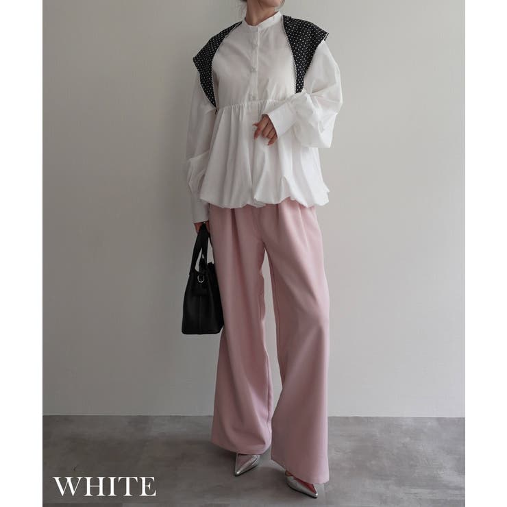 ノーカラーペプラムブラウスRashik シャツ 大人カジュアル | BUYSENSE | 詳細画像6 