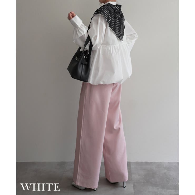 ノーカラーペプラムブラウスRashik シャツ 大人カジュアル | BUYSENSE | 詳細画像7 