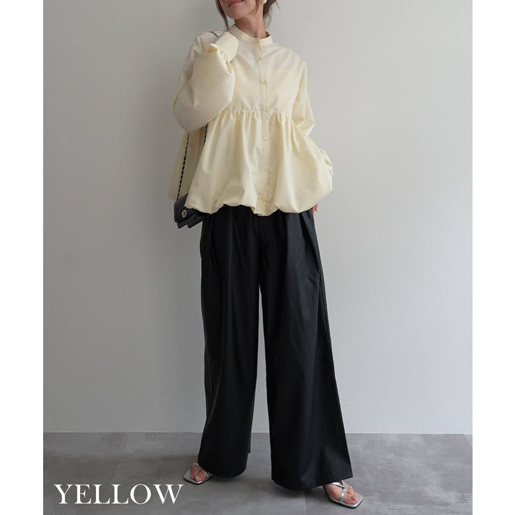ノーカラーペプラムブラウスRashik シャツ 大人カジュアル | BUYSENSE | 詳細画像8 